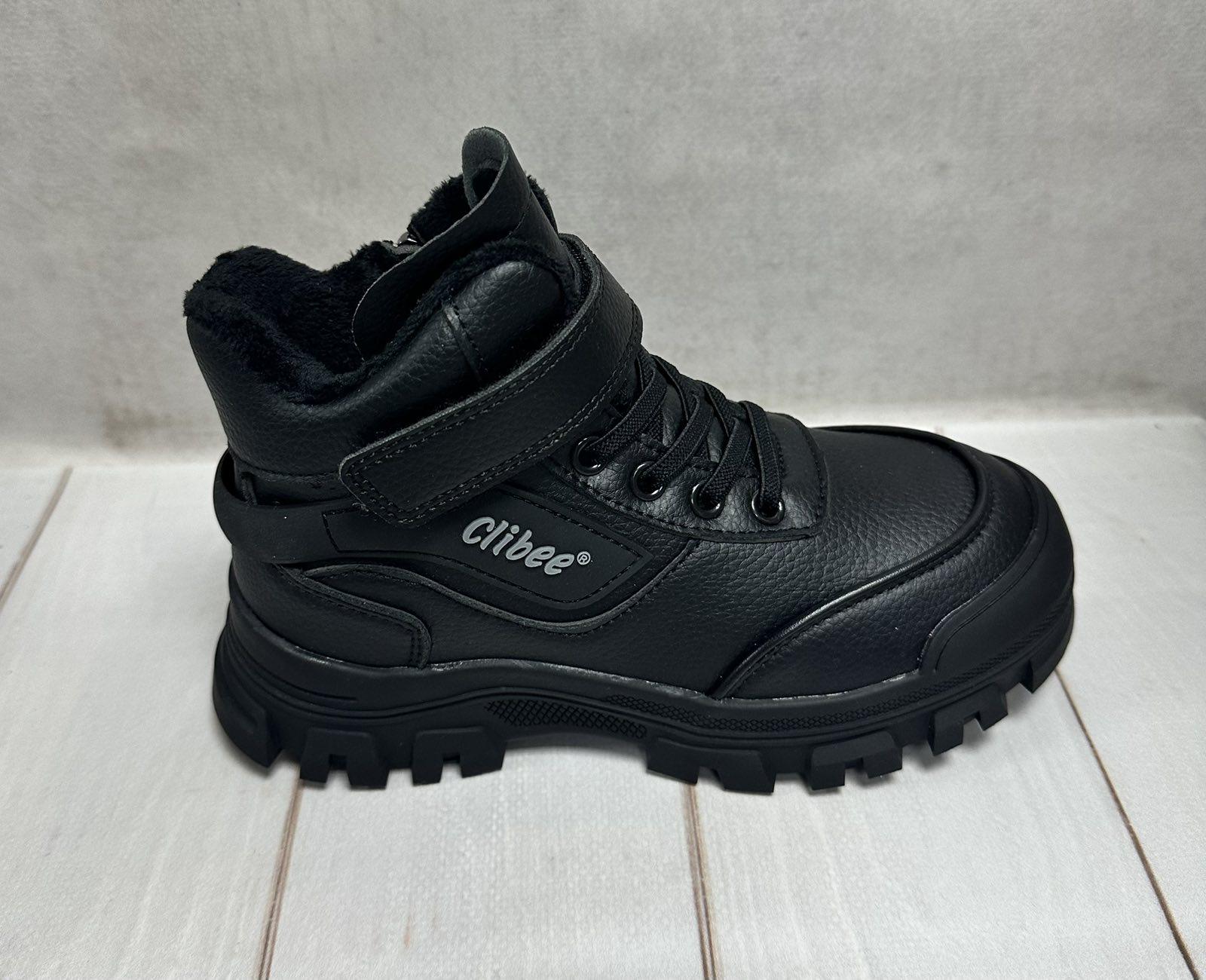 Черевики дитячі демісезонні Clibee утеплені для дівчинки р. 33 21.5 см Чорний