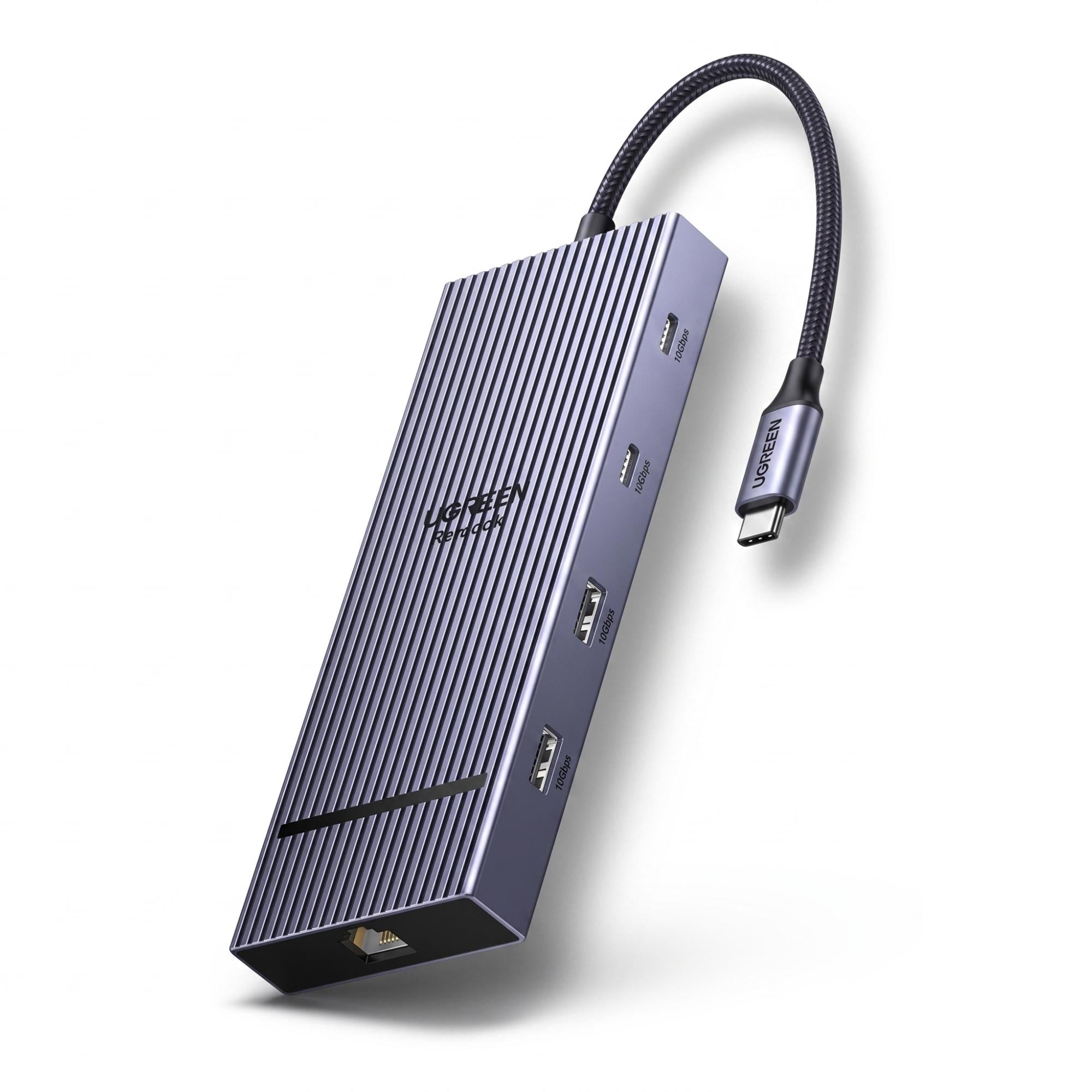 Док-станция USB-C UGREEN Revodok CM886 9в1 USB 3 USB-A/1 USB-C/HDMI 2.0 100 Вт Темно-серый (55543)