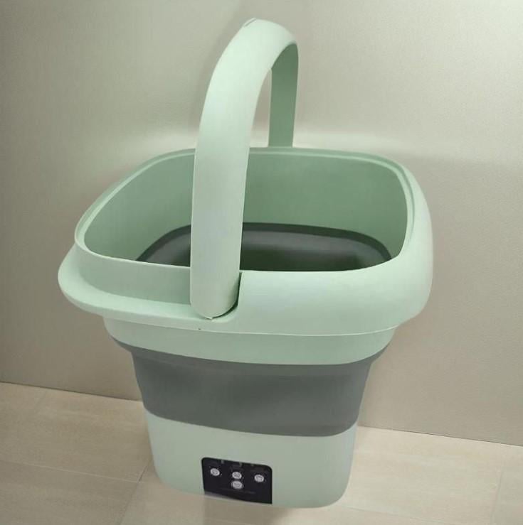 Пральна машина портативна Mini Folding Washing Machine MFW65 із максимальним завантаженням 5 кг 10 л Green - фото 4