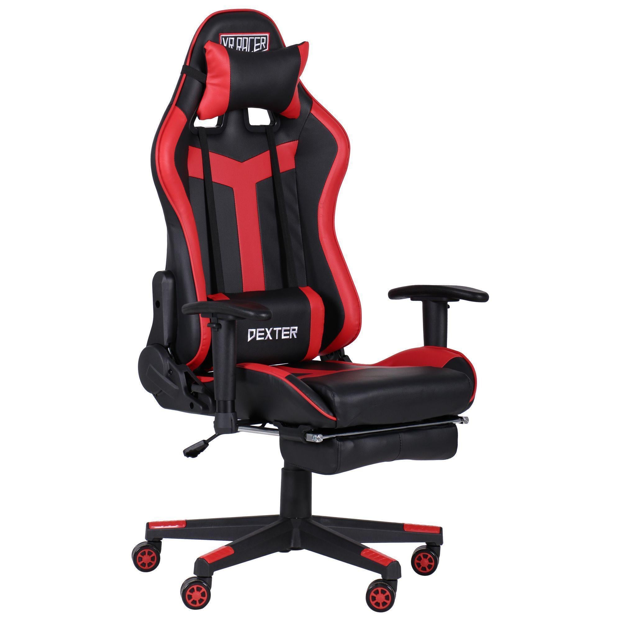 Геймерське крісло AMF VR Racer Dexter Grindor 1230+100х650х640 Чорний/Червоний