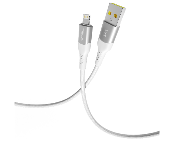 Кабель USB Ridea RC-US42 UltraStrong Lightning 12W 24A 1,2 м White