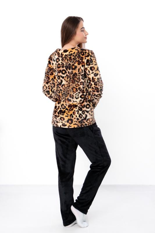 Піжама махрова жіноча штани та кофта з принтом Носи Своє р. 46 Леопардовий принт (8162-035-1) - фото 3 Піжама махрова жіноча штани та кофта з принтом Носи Своє р. 46 Леопардовий принт (8162-035-1) - фото 3