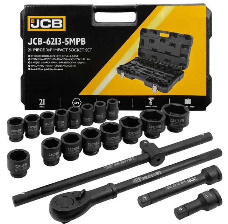 Набор инструментов ударных JCB Tools 6213-5MPB 21 ед. 3/4"