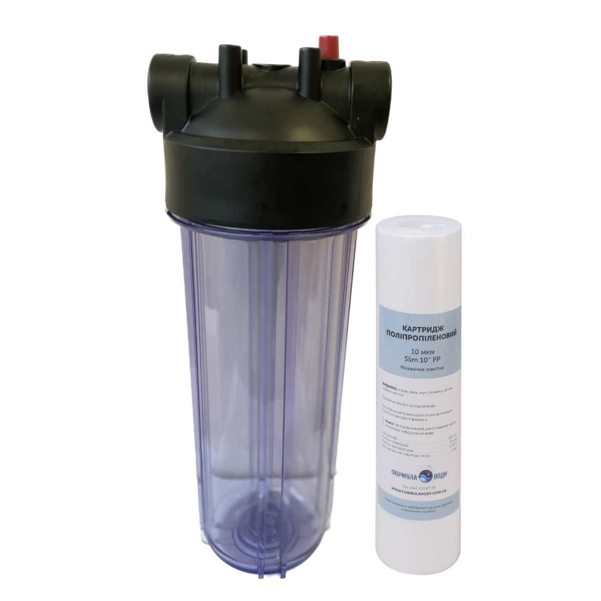 Фильтр механической очистки Formula Vody типа Slim 10" с картриджем 10 мкм (263)