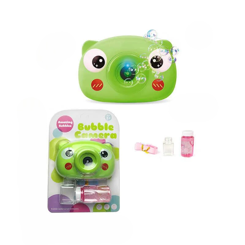 Камера з мильними бульбашками на батарейках/з підсвічуванням звукові ефекти/пляшечка з рідиною для бульбашок/ремінець з карабіном (MTT-195367)