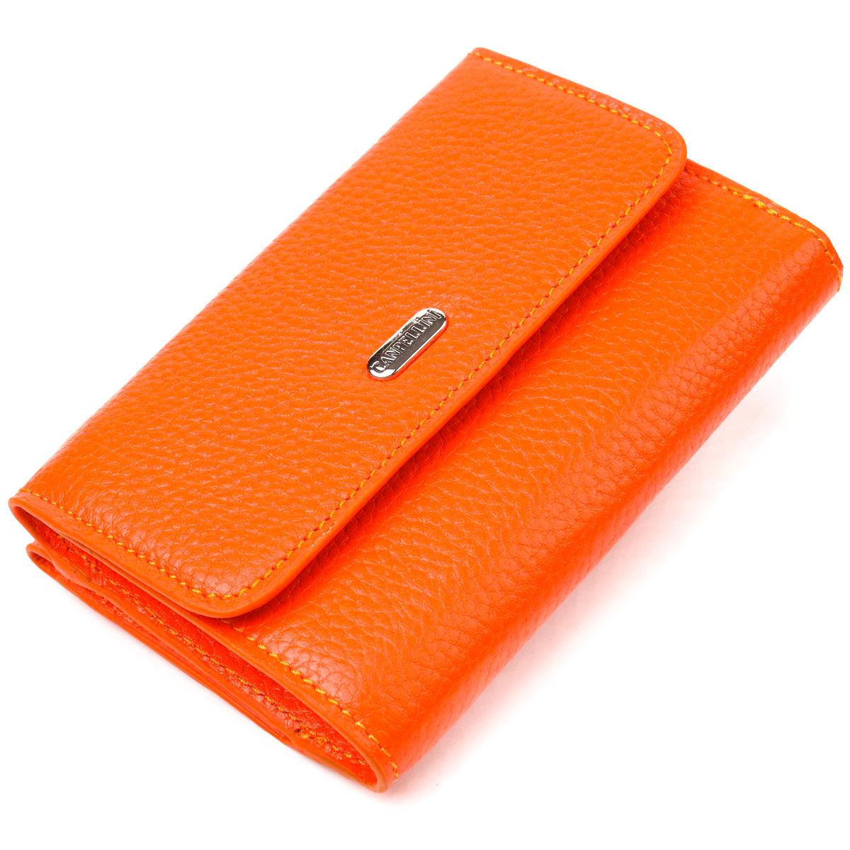 Кошелек женский CANPELLINI Wallet 21594 кожа флотарий Оранжевый