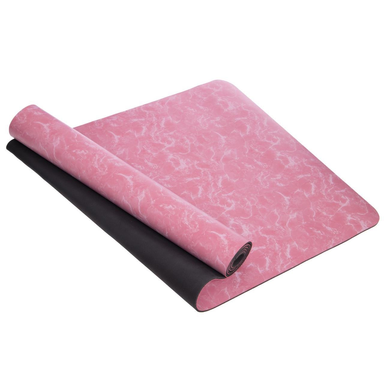 Килимок для фітнесу та спорту SP-Sport FI-0566 PU гума двошаровий 5 мм (2538899723)