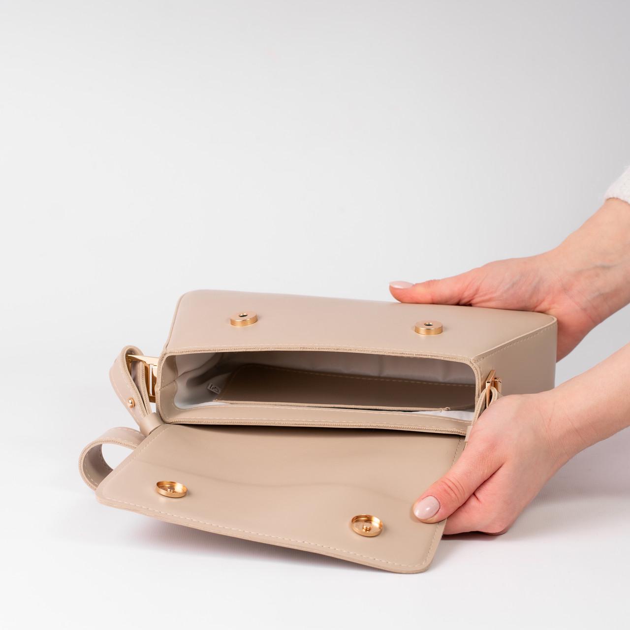 Сумка женская багет XENIA № 26-24 Бежевый - фото 3 Сумка женская багет XENIA № 26-24 Бежевый - фото 3