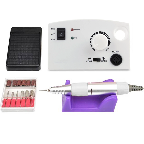 Фрезер DM-211 65 Вт 45000 об/мин с педалью и дополнительными насадками Белый