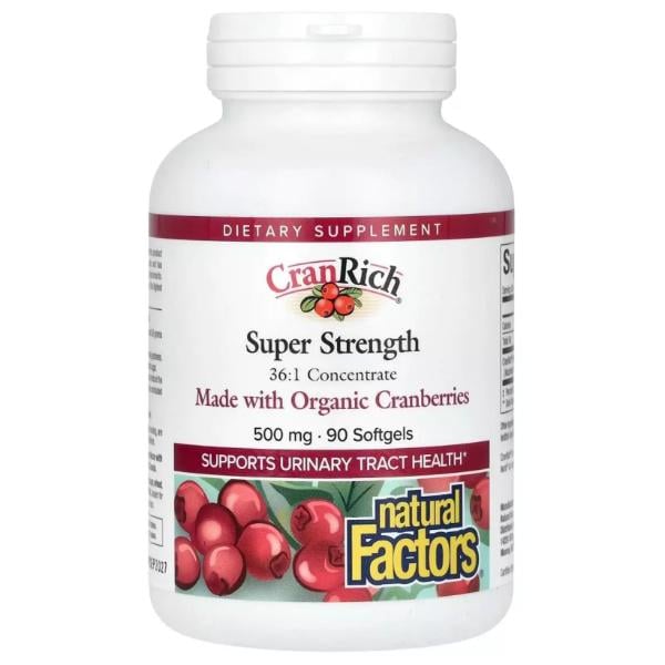 Клюква Natural Factors CranRich 500 мг 90 softgels (000022083) Клюква Natural Factors CranRich 500 мг 90 softgels (000022083)