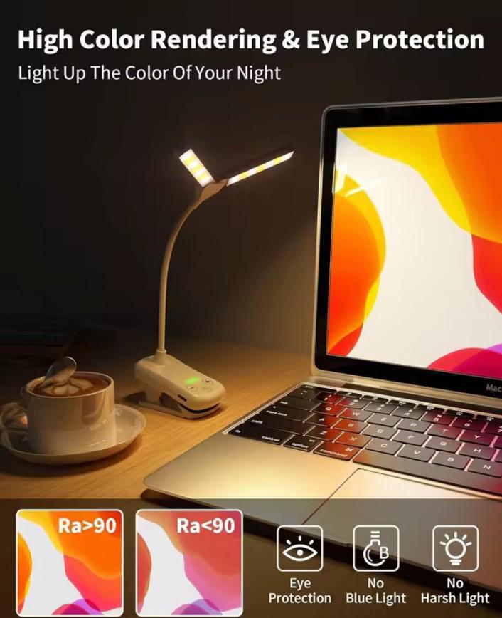 Лампа для читання книг BOOK LIGHT 14 LED з акумулятором Білий (00001) - фото 4