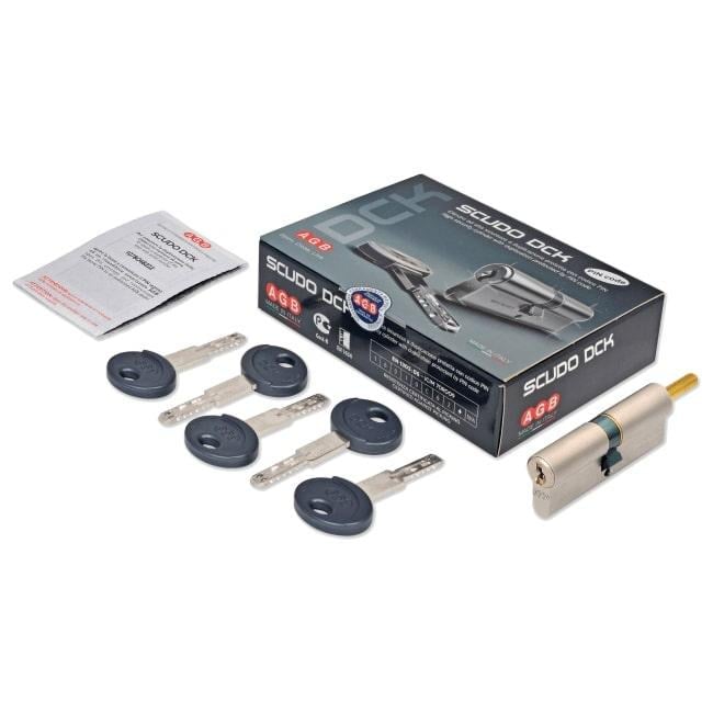 Цилиндр AGB SCUDO DCK 80 мм 35/45SТ ключ/шток Матовый никель (C.12416.40.30)