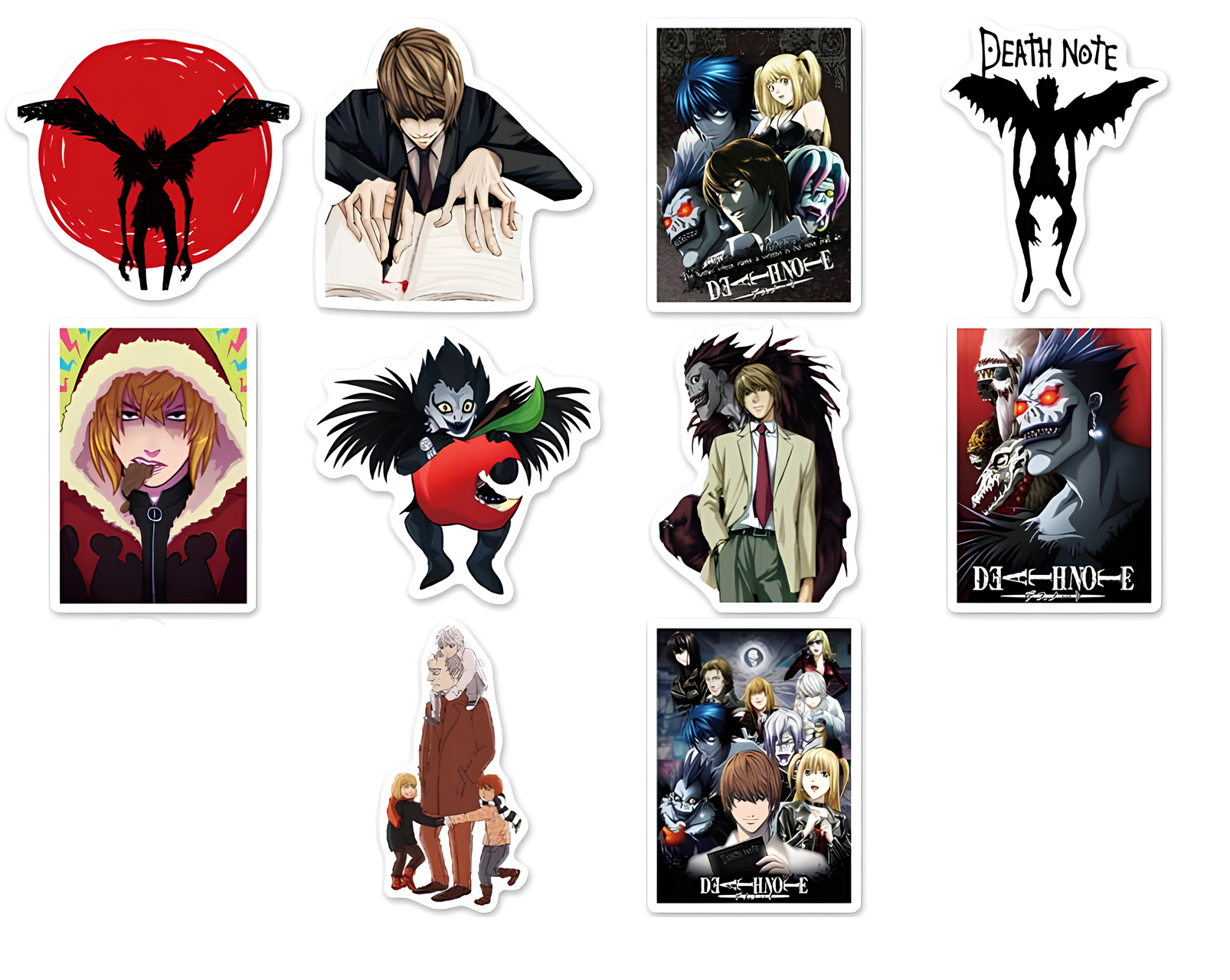 Набор наклеек Аниме Death Note для гаджета/телефона 10 шт. (10051)