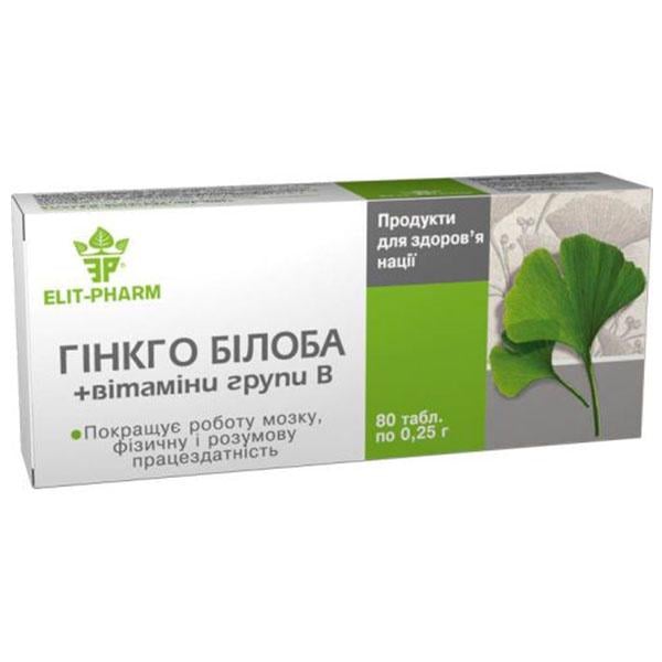 Гинко билоба Elit-Pharm с витаминами группы В 80 табл. (000025304)