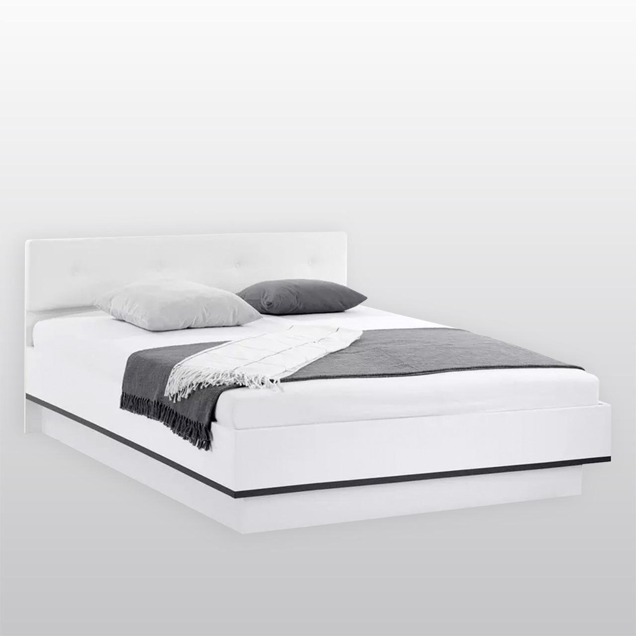 Ліжко підйомне з каркасом Міро-Марк Lucca 180х200 см Глянсовий білий/Антрацит матовий (LC-48-WB)