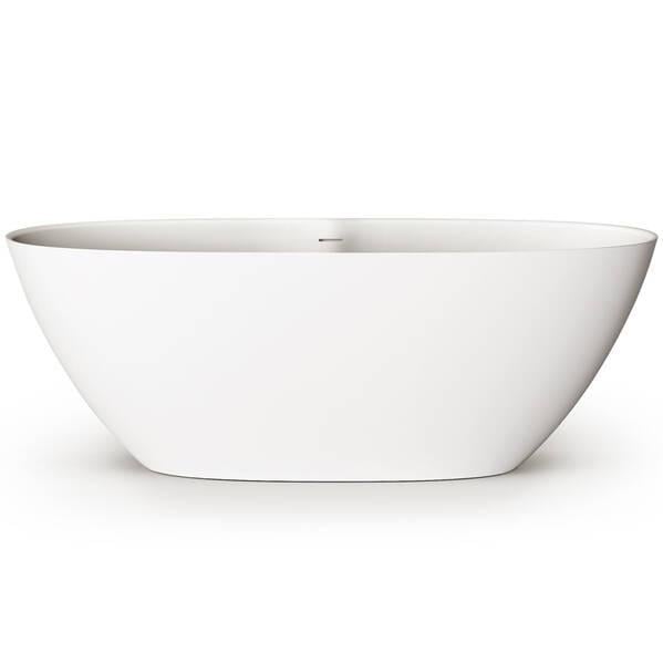 Ванна зі штучного каменю Silkstone PAA Perla VAPERLS175/00 з інтегрованим сифоном 175х76 см Білий матовий