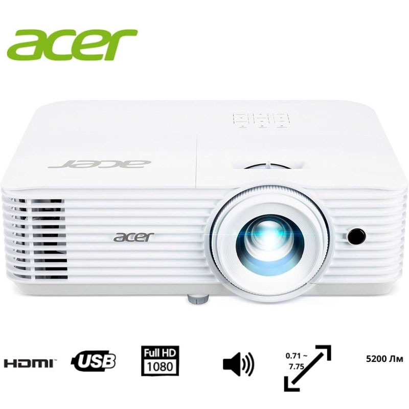 Проєктор Acer X1528 Wi-Fi Full HD середньофокусний 1920x1080 5200 Lm 3W (26202565) - фото 7