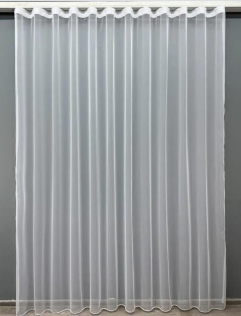 Тюль французская однотонная сетка Белый (1477т)