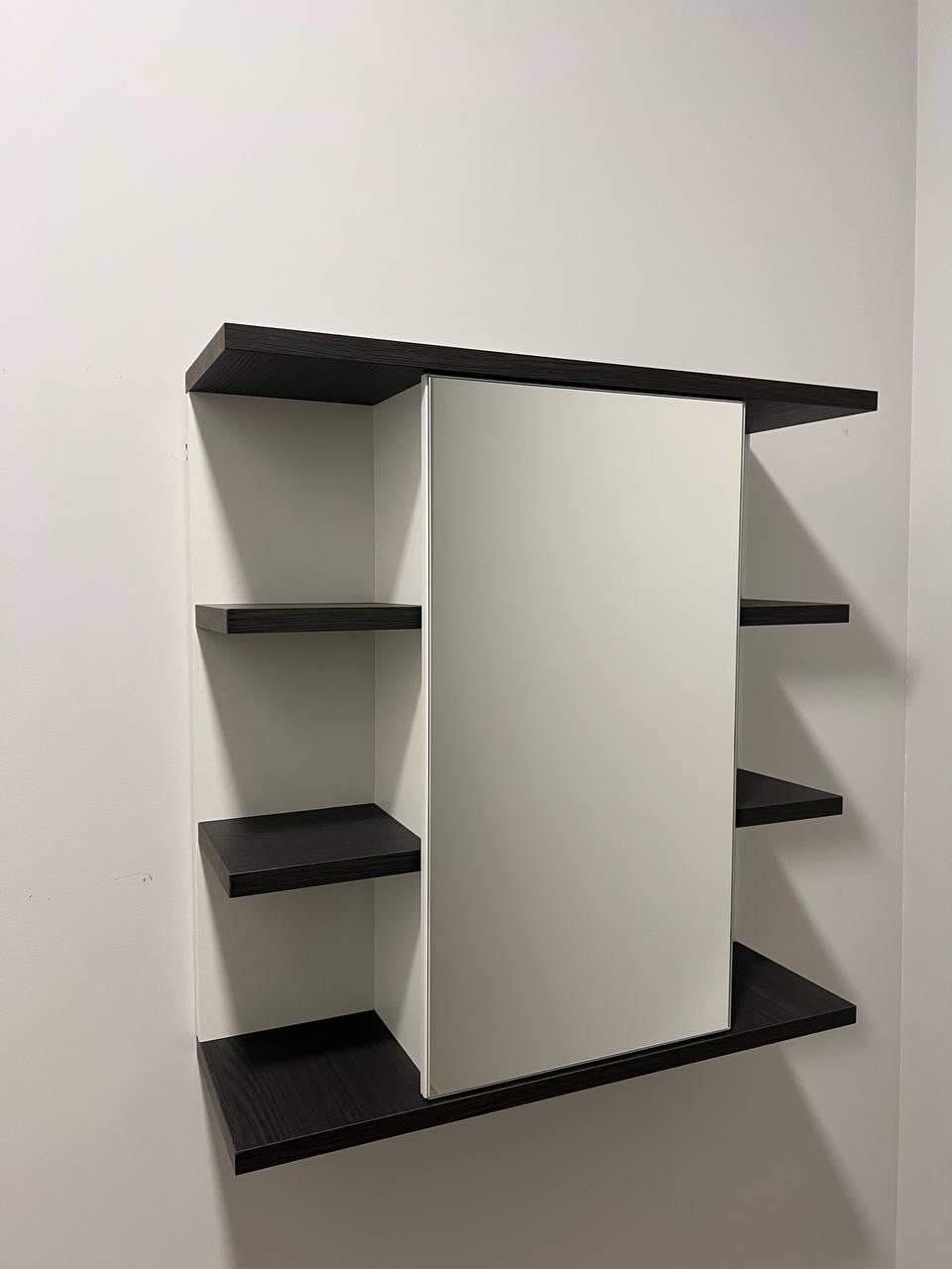 Тумба навесная в ванную комнату SAN DIEGO с зеркалом и открытыми полками (ART2142) Тумба навесная в ванную комнату SAN DIEGO с зеркалом и открытыми полками (ART2142)