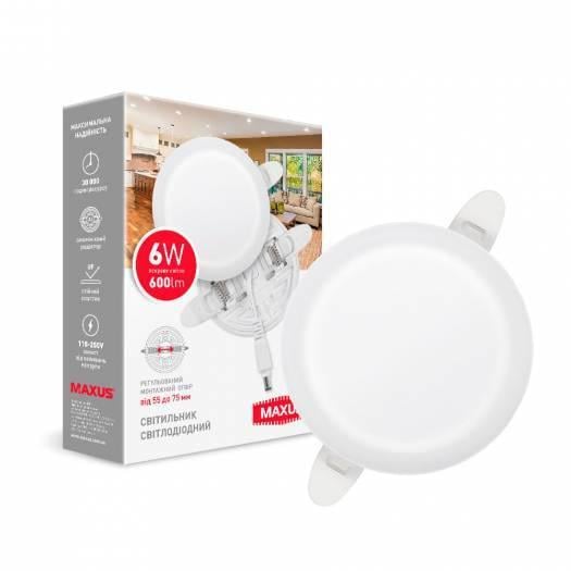 LED-светильник Maxus SP Adjustable 1-MSP-0641-CA Circle 6W 4100 (27549512)