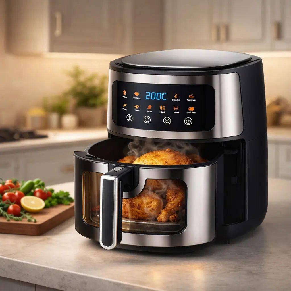 Аэрофритюрница сенсорная Silver Crest AirFryer 10 л 2200 Вт Черный (opt-105608)