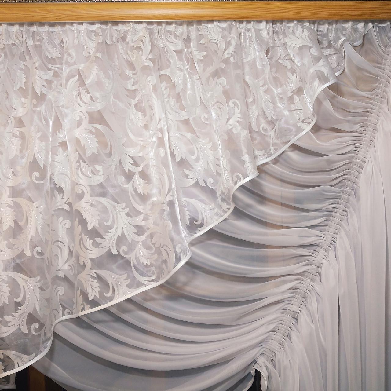 Штори Камелія вензель права Білий (834327233) - фото 5 Штори Камелія вензель права Білий (834327233) - фото 5