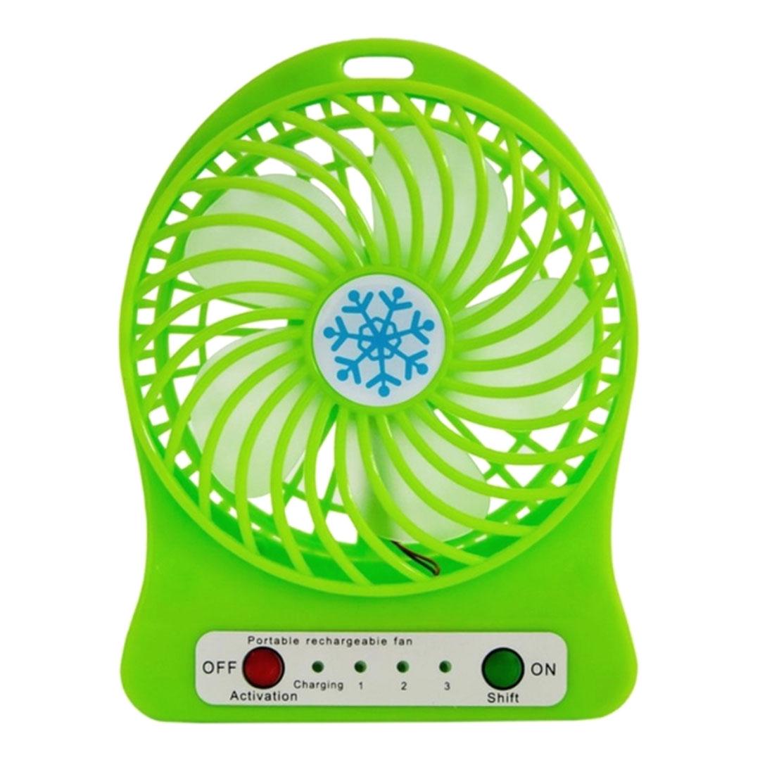 Настольный вентилятор Mini Fan USB аккумуляторный Зеленый (aec1701c)