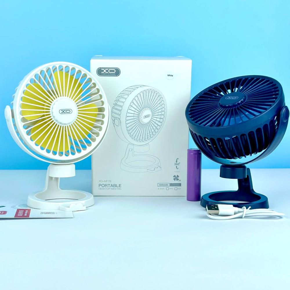Вентилятор портативный XO-MF78 с регулируемым углом наклона с подставкой 1200 mAh Blue (000503) - фото 7 Вентилятор портативный XO-MF78 с регулируемым углом наклона с подставкой 1200 mAh Blue (000503) - фото 7