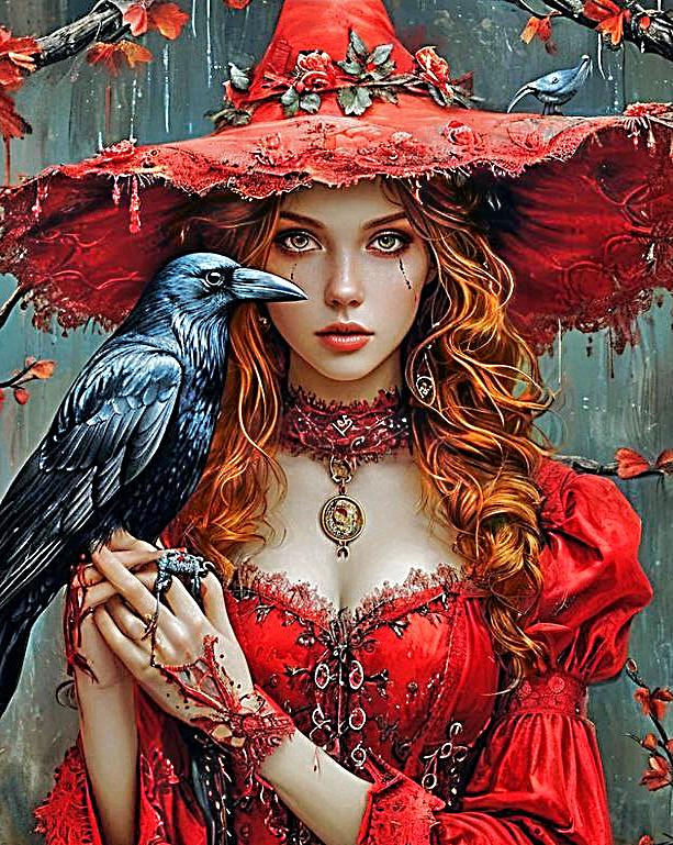 Алмазная мозаика АлМазка В красном квадратные алмазы без подрамника 40x50 см (АлМ-297)