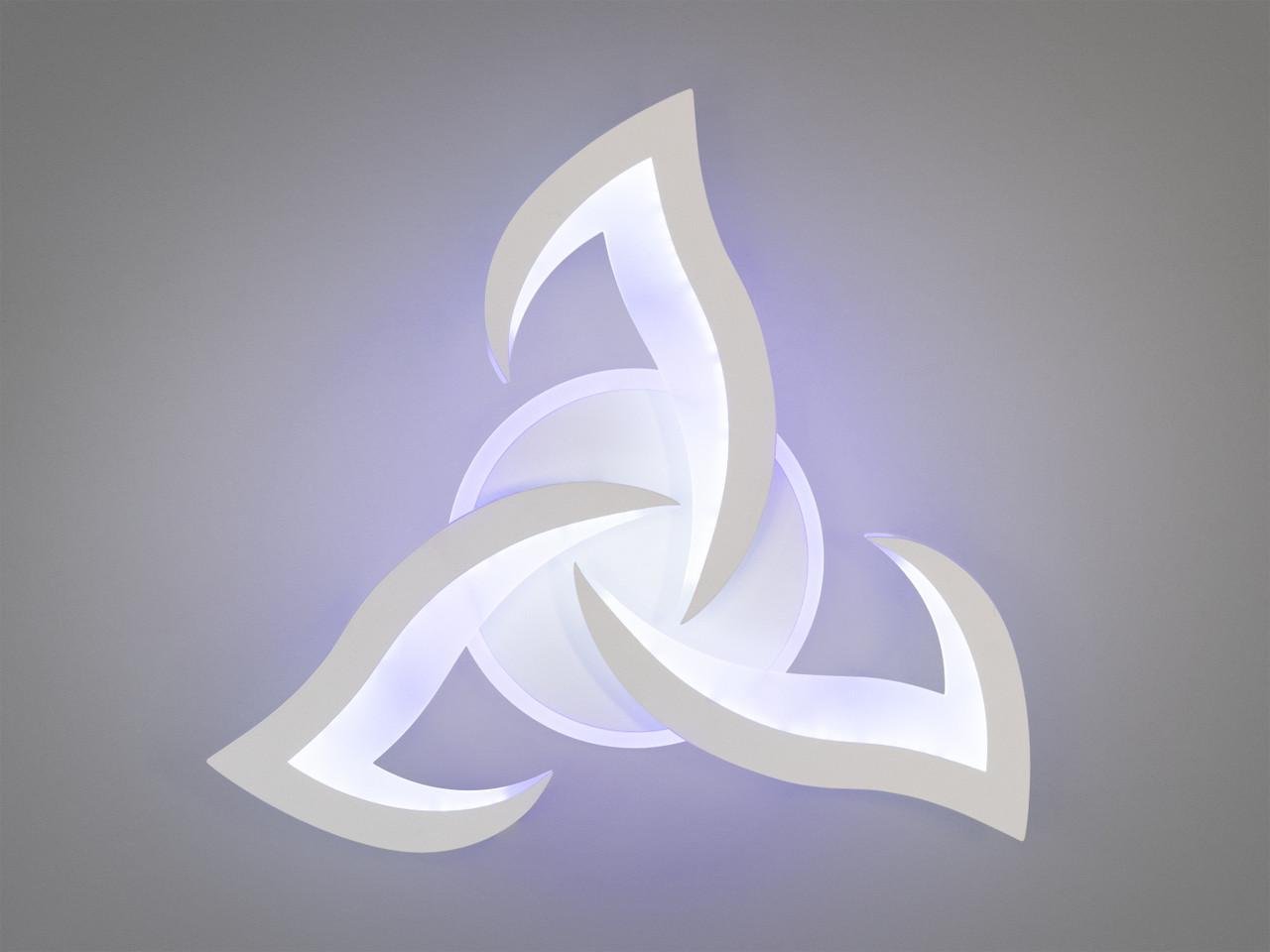 Люстра светодиодная с димером и пультом 8146/3WH 45W для гостиной Белый (2671035007) - фото 3