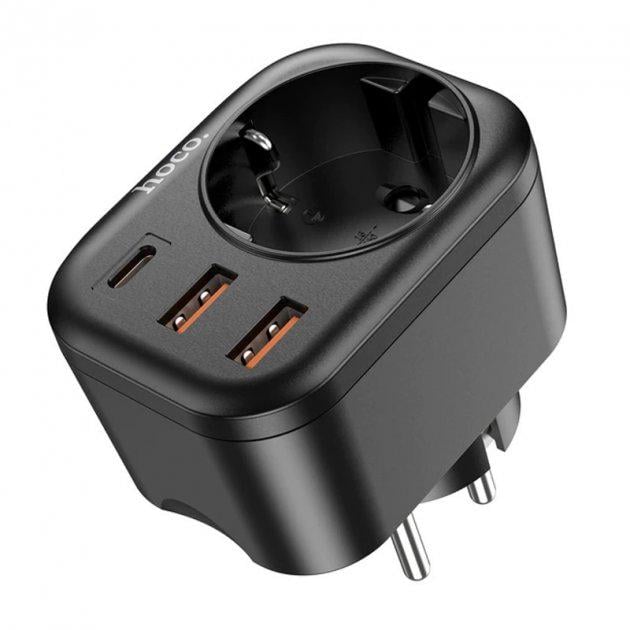 Сетевой фильтр Hoco NS3 Black (11119917)