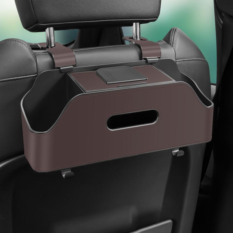 Органайзер автомобільний Ningbo підстаканник/серветниця на спинку заднього сидіння Коричневий (344253) - фото 5