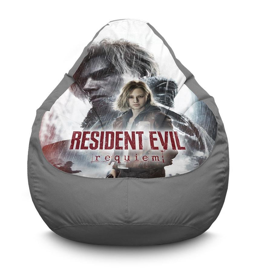 Крісло-мішок iPuff Оселя Зла Туман апокаліпсису оксфорд XXL 90х125 см Сірий (11391-1)