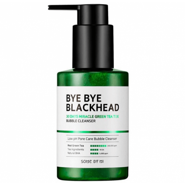 Маска Some By Mi  Bye Bye Blackhead 30Days Miracle Green Tea Tox Bubble Cleanser кислородная 120 г