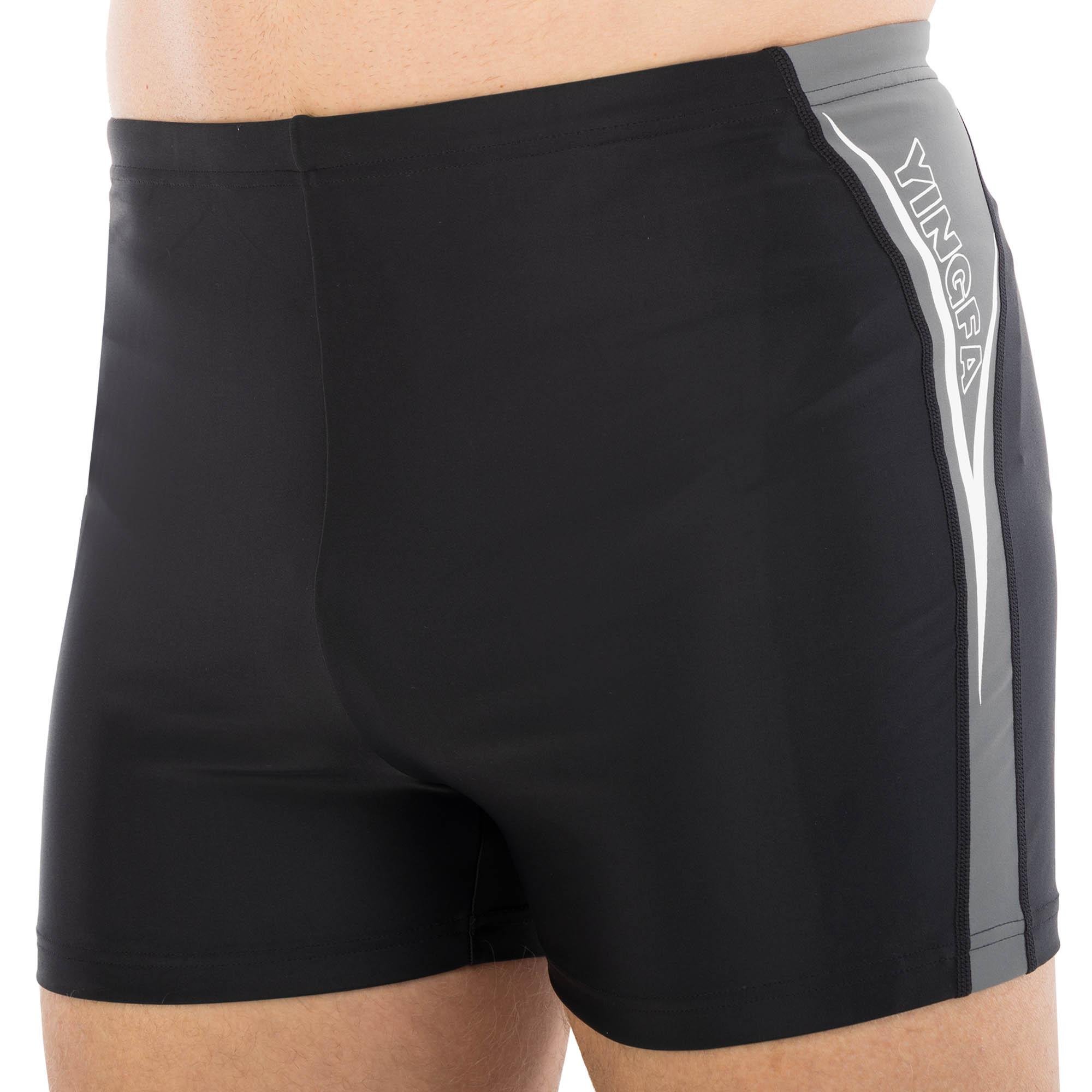 Плавки боксери чоловічі для плавання YINGFA 24T859 L Чорний/Сірий (24T859_Черный-серый_L_(160-16)