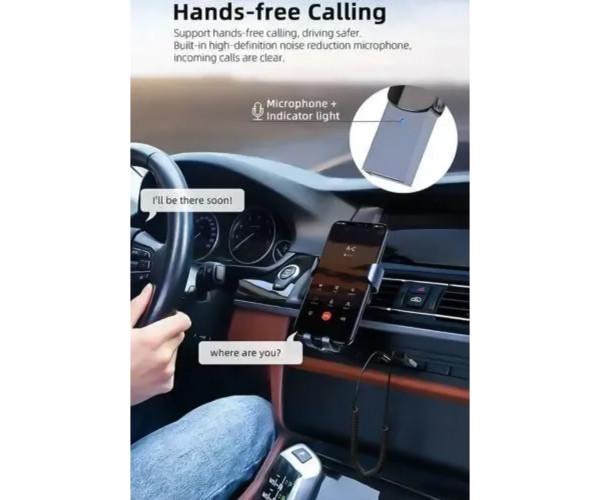 Ресівер автомобільний Bluetooth аудіо Essager EBTEB01-JSQA AUX Adapter Grey - фото 2