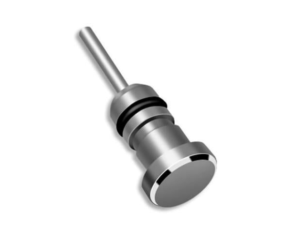 Заглушка металева AUX 3,5 мм на смартфон для захисту від бруду та пилу Сірий