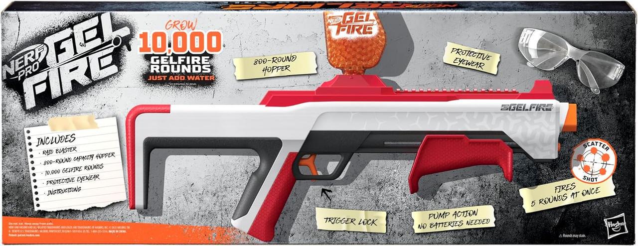 Бластер із гелевими кульками Hasbro F7634 NERF Pro Gelfire Raid Blaster