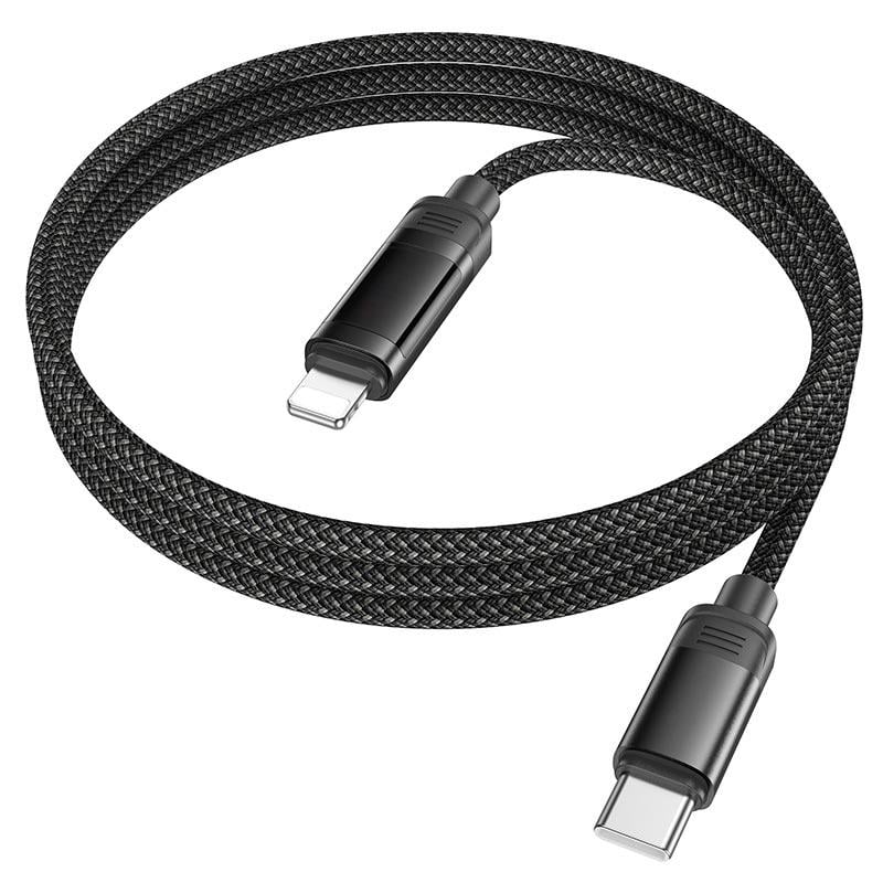 Кабель Hoco U126 USB to Lightning 27W 1,2 м Black - фото 3 Кабель Hoco U126 USB to Lightning 27W 1,2 м Black - фото 3