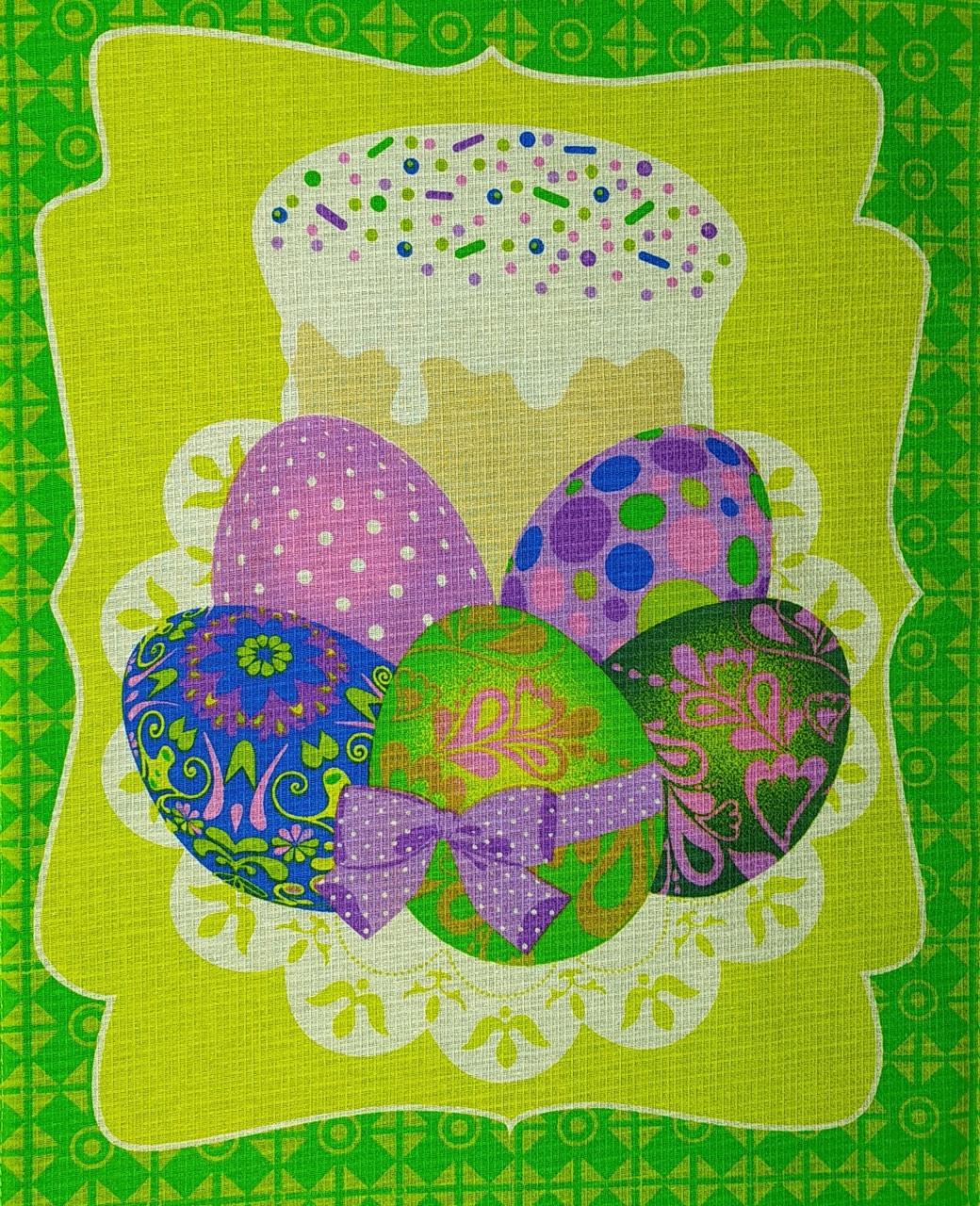 Кухонное полотенце Luxyart "Пасхальное" вафельное 50х60 см (LS-742)