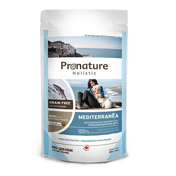 Корм сухий беззерновий холістик для собак Pronature Holistic Mediterranea Small Bites лосось з в'яленими томатами 340 г (ПРХСВМЕ340)