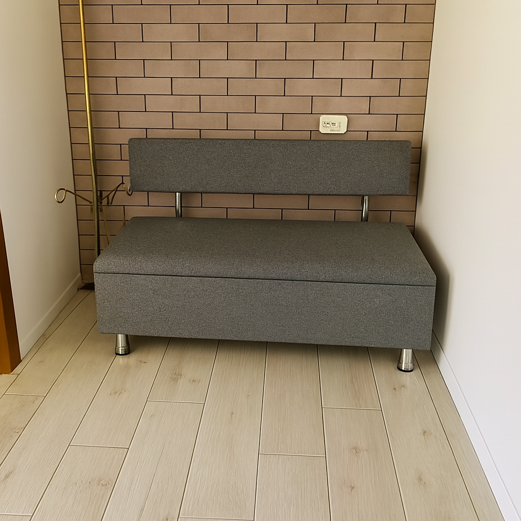 Диван в зону ожидания Сompakt жаккард 120 см Серый