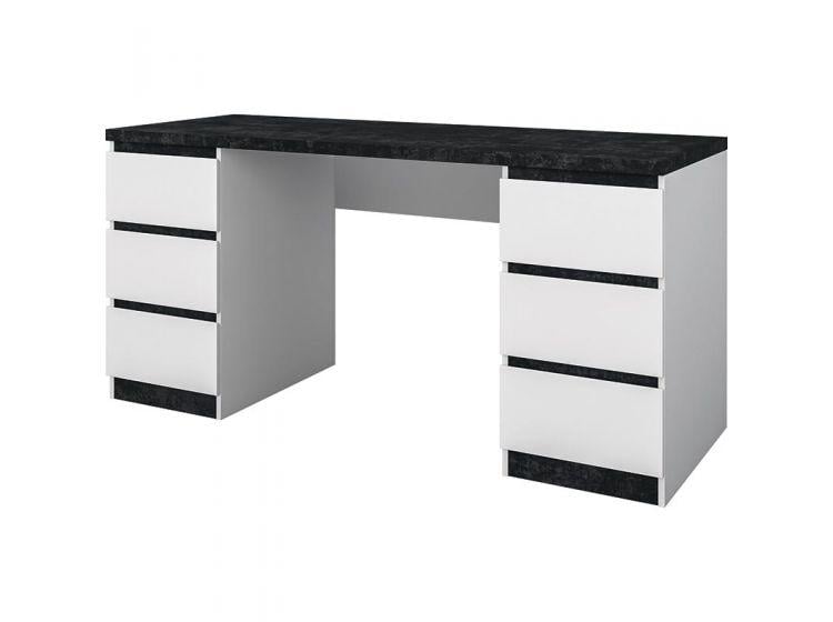 Стол письменный Світ меблів 2Т из ДСП Мия нимфеа альба/Бетон темный