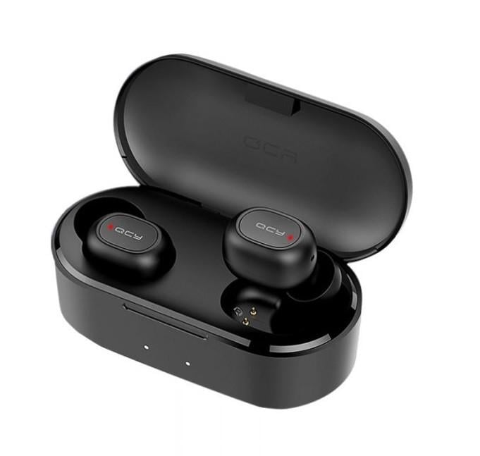 Навушники бездротові QCY T1S Bluetooth Чорний (SUN4246) Навушники бездротові QCY T1S Bluetooth Чорний (SUN4246)