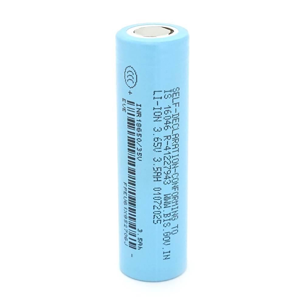 Акумулятор 18650 Li-Ion EVE 3500mAh 35V 3c 3.5A 4.2/3.6/2.5V Blue