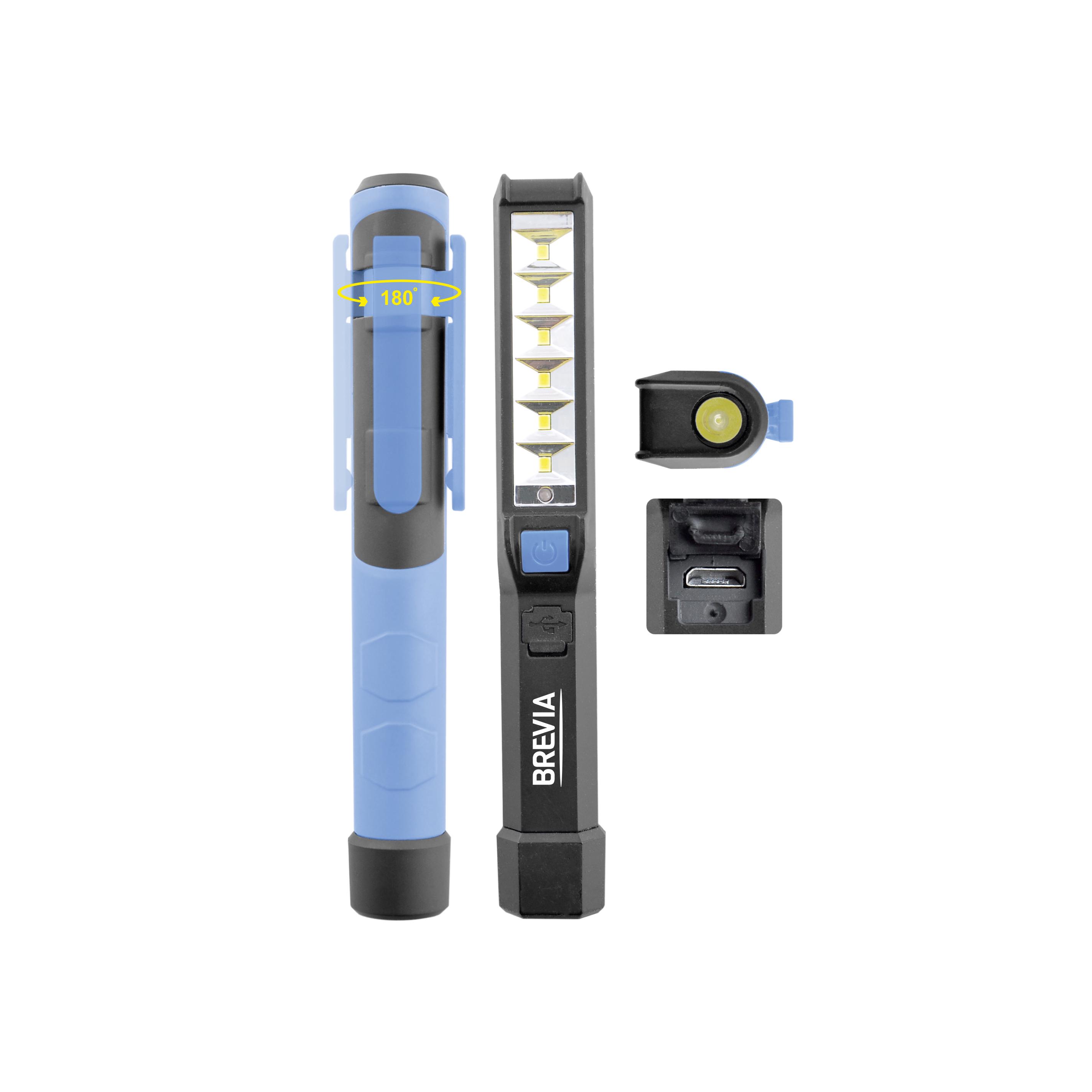 Лампа LED Brevia LED Pen Light 6SMD+1W 150 lm 900 mAh microUSB - фото 2