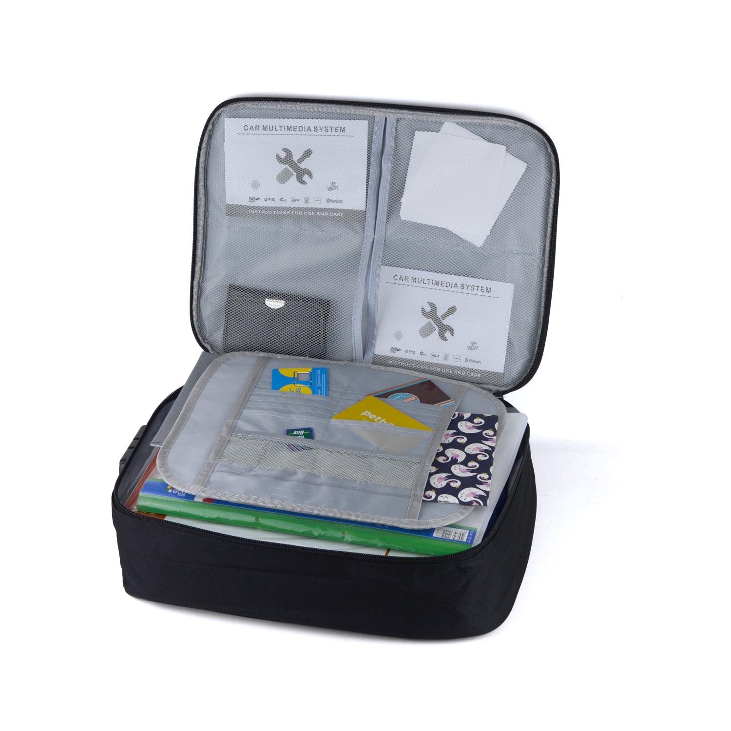 Сумка-органайзер для документов формата А4 с замком 36х28х12 см Черный (ОДД-12-23) - фото 2 Сумка-органайзер для документов формата А4 с замком 36х28х12 см Черный (ОДД-12-23) - фото 2