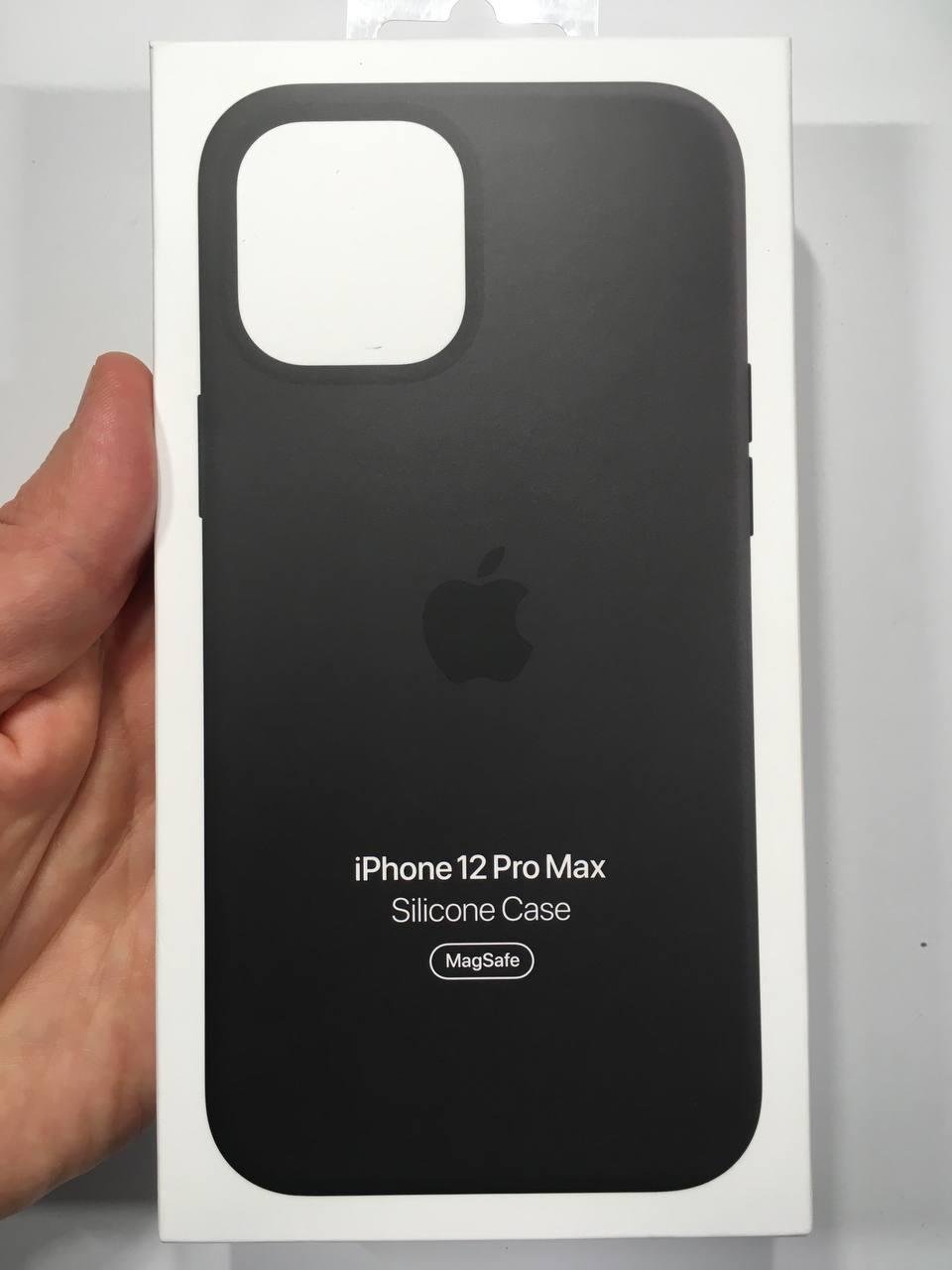 Силіконовий чохол Silicone Case MagSafe для Apple Iphone 12 Pro Max (6.7") Black - фото 2