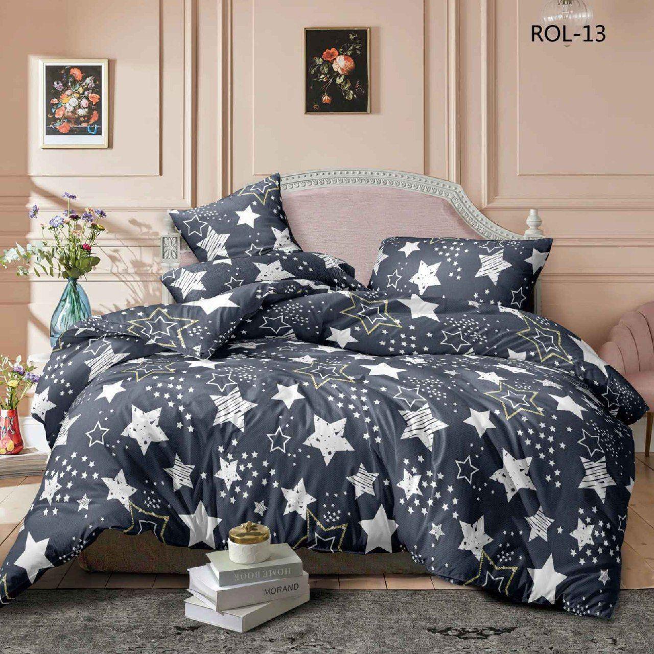 Пододеяльник Vilenna бязь голд Звезды на темном евро 220х240 см