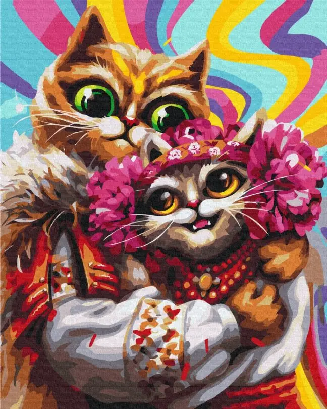 Картина по номерам Brushme Февральские котики 40x50 см (BSM-B53466)